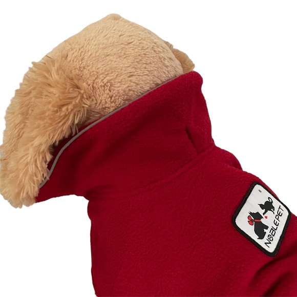 Red Fleece Dog Coat M/L EUC - Picture 4 of 15